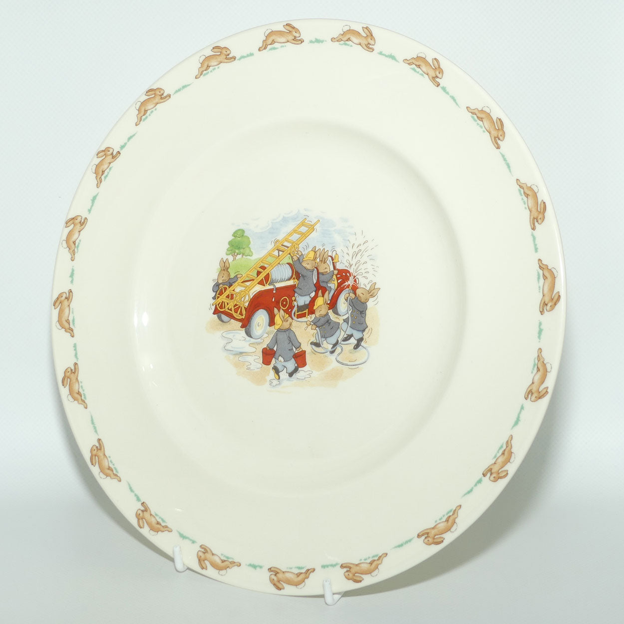 Royal Doulton Bunnykins Tableware Washing the Fire Engine plate | 27cm