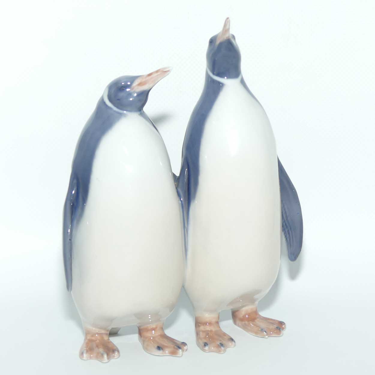 Royal Copenhagen figure 2918 | Pair of Emporer Penguins | Two Penguins Standing