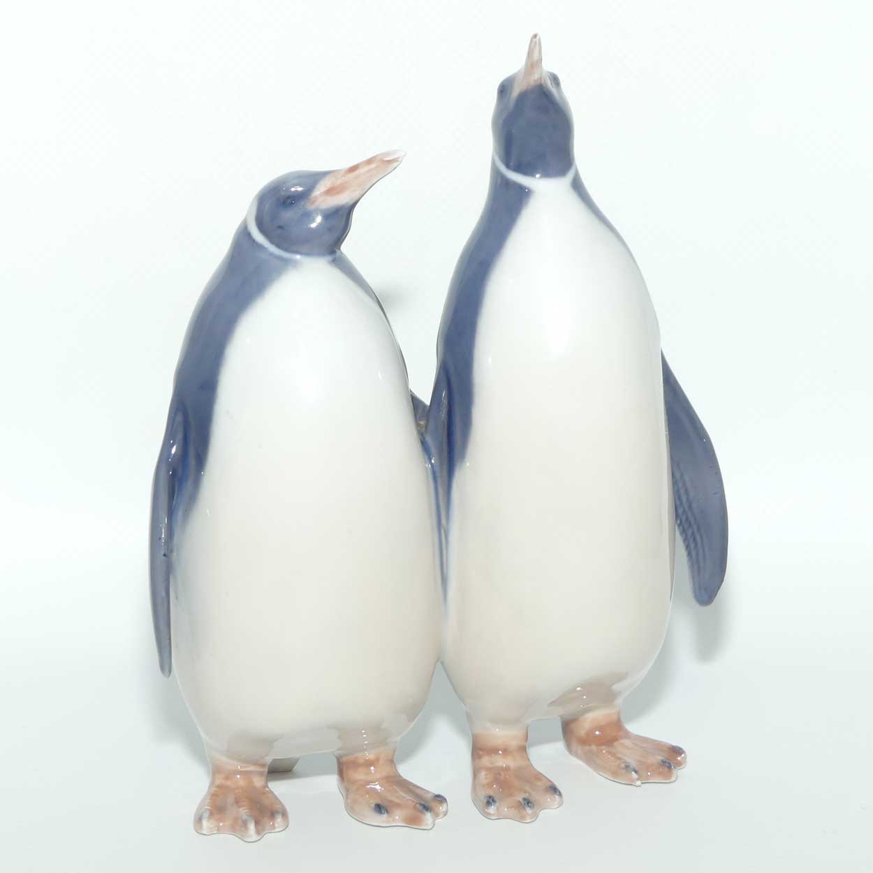 Royal Copenhagen figure 2918 | Pair of Emporer Penguins | Two Penguins Standing