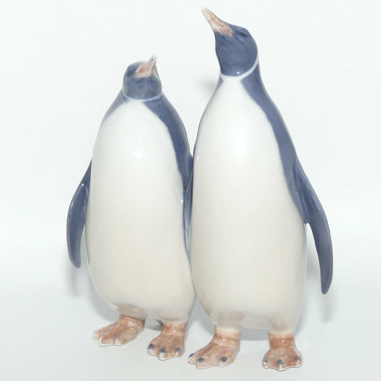 Royal Copenhagen figure 2918 | Pair of Emporer Penguins | Two Penguins Standing