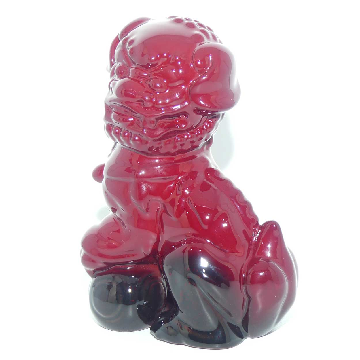 #2957 Royal Doulton Flambe Dog of Fo | RDICC exclusive | Rich Red