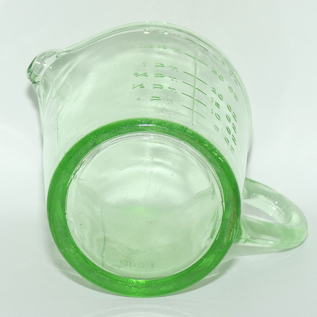 Green Depression Glass 2 Pint 40 OZ 5 Cups measuring jug | #3