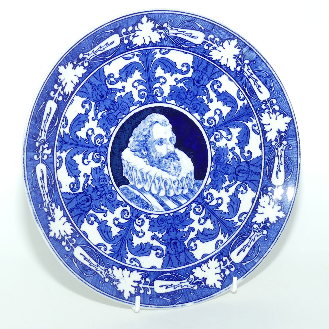Royal Doulton Tudor Characters Flow Blue plate #2 | Tudor Man