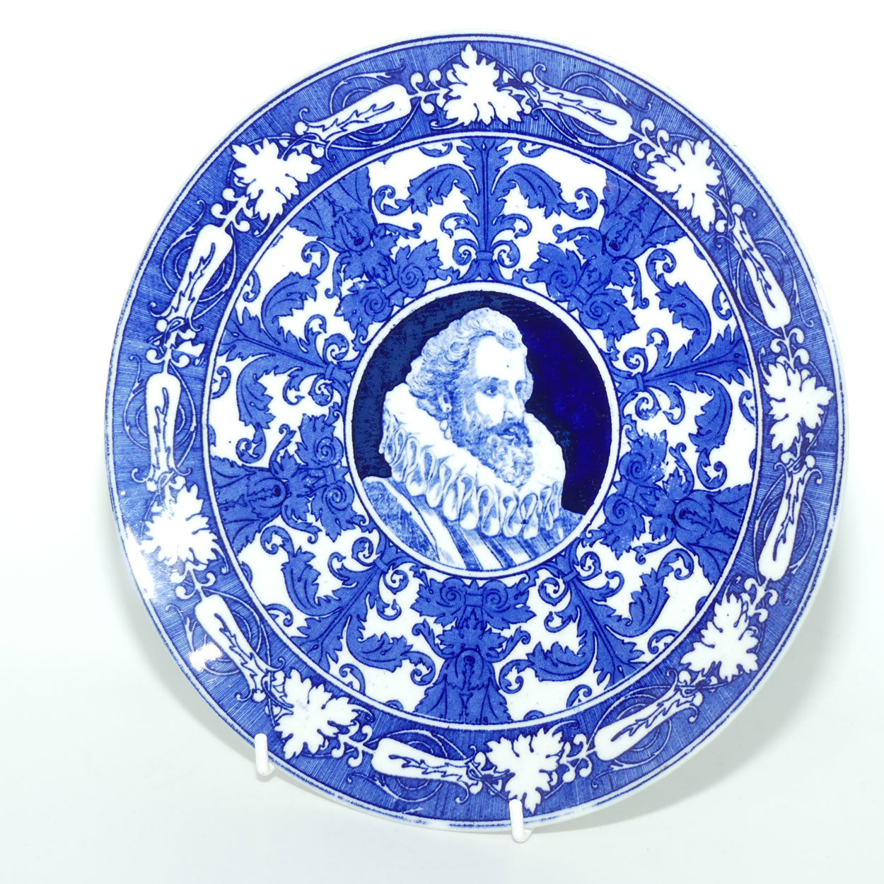 Royal Doulton Tudor Characters Flow Blue plate #2 | Tudor Man