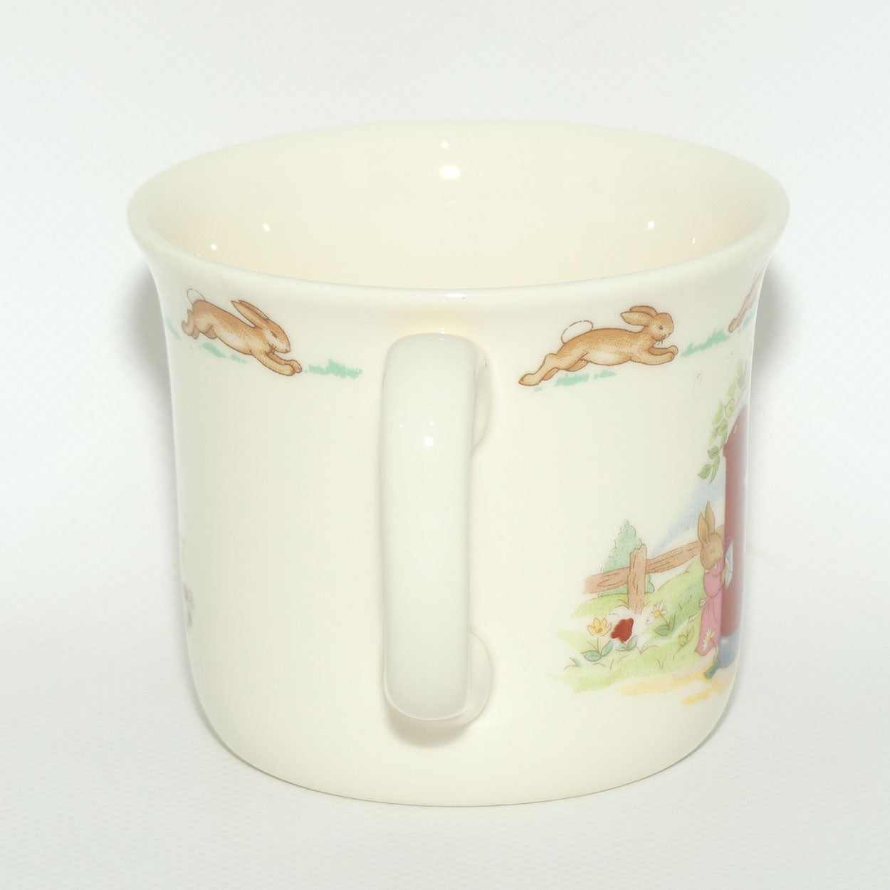 Royal Doulton Bunnykins Letter Box | Carrying Letter 2 handled Hug a Mug | no box