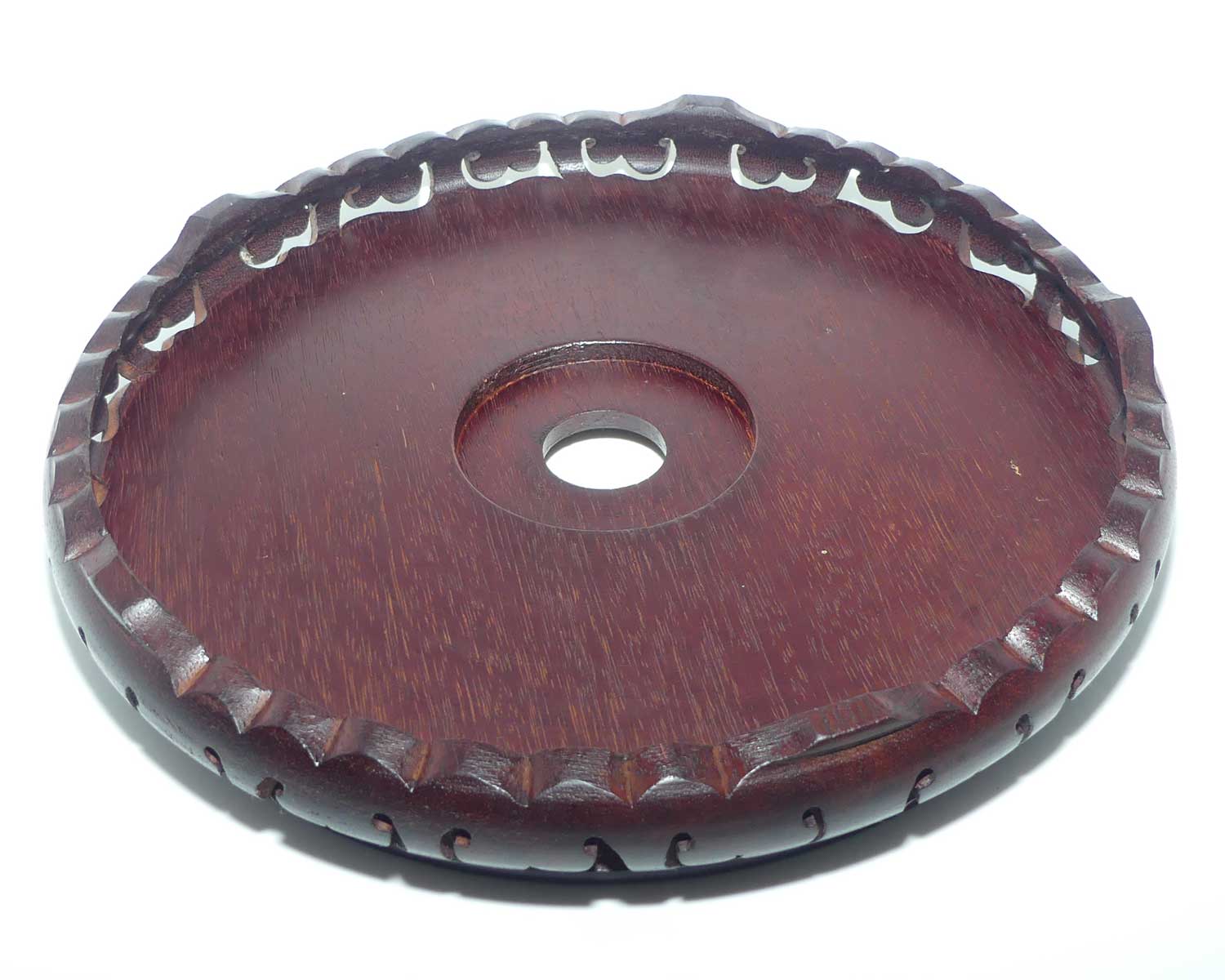 Very large Chinese Rosewood vase stand | 33cm diam