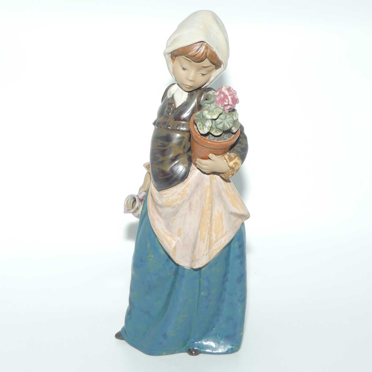 Lladro figure Girl with Geranium | Gres | #3508