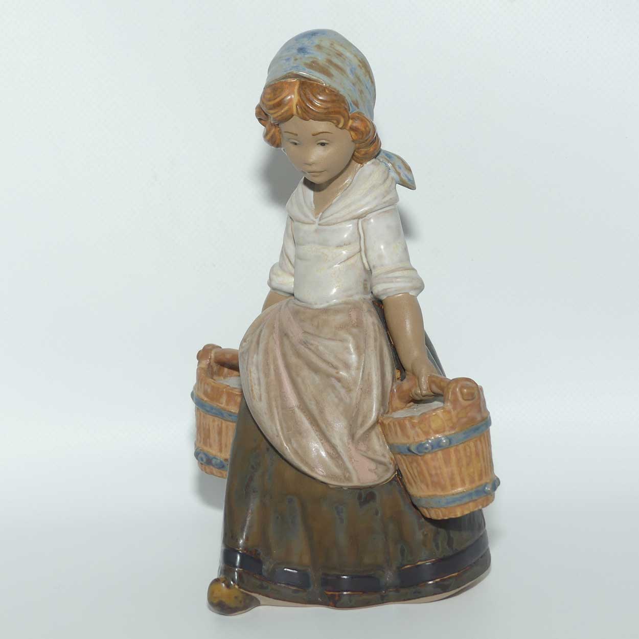 Lladro figure Girl with Two Pails | Gres | #3512