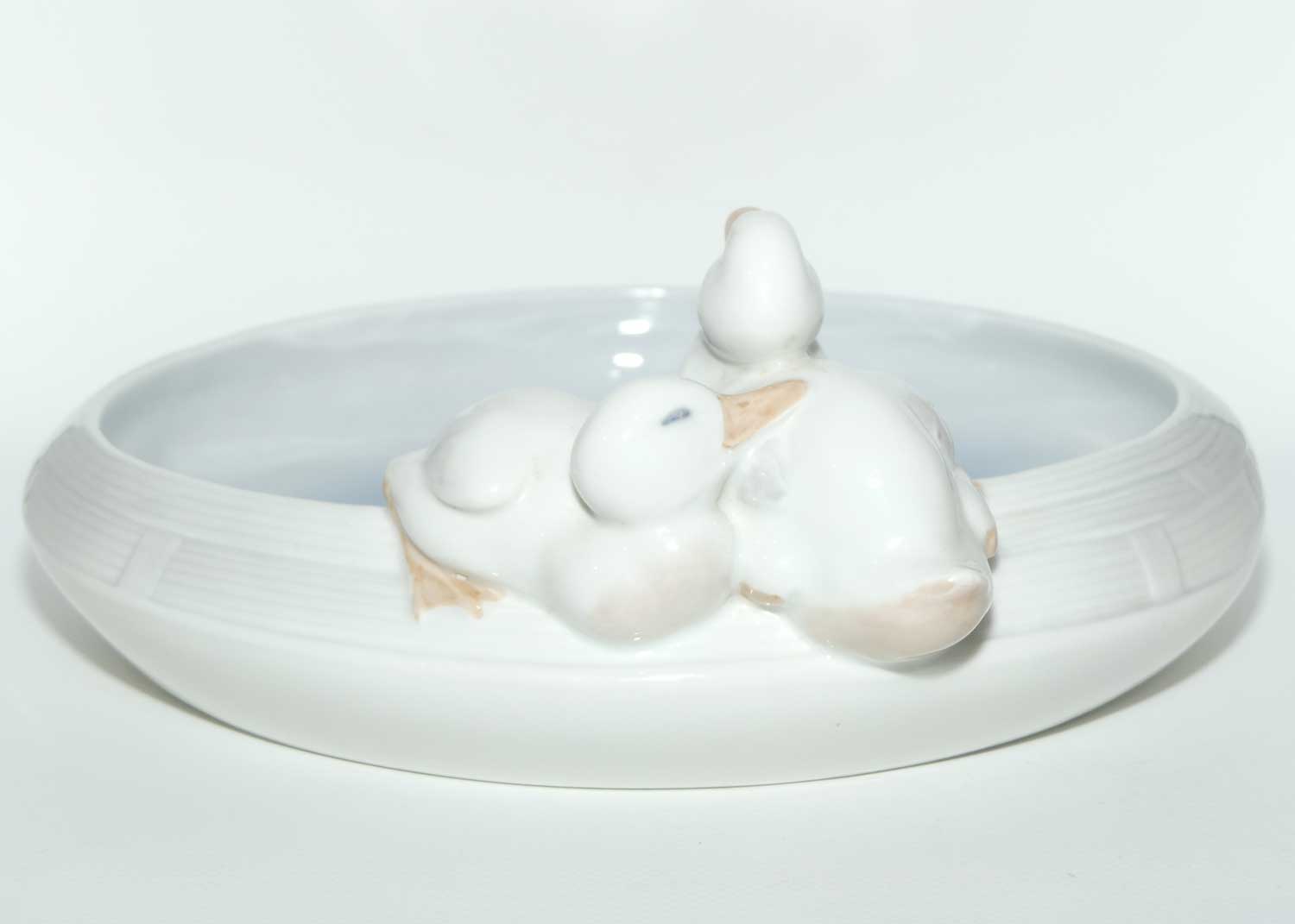 Royal Copenhagen float bowl with Duck Pond style | Pair of Ducks and Waterlily | #358