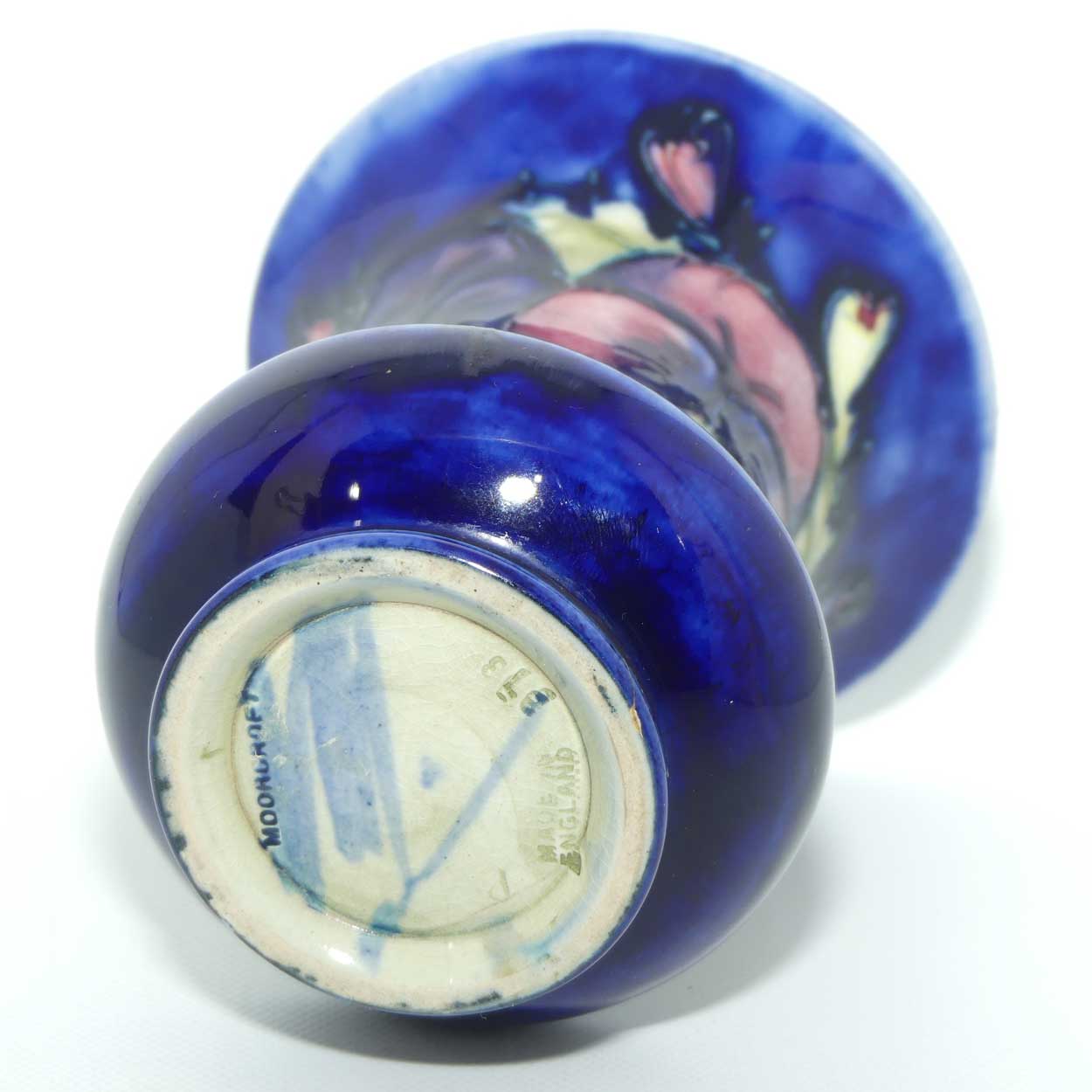 William Moorcroft Pansy vase with wide flared rim | Shape 373