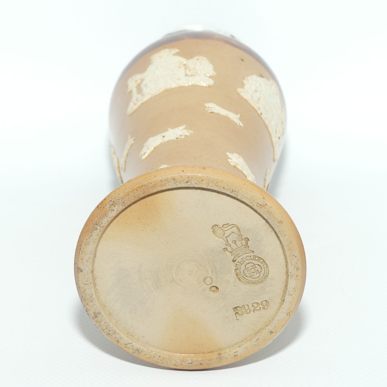 Royal Doulton Harvest Hunting vase with Silver rim | Shape 3929