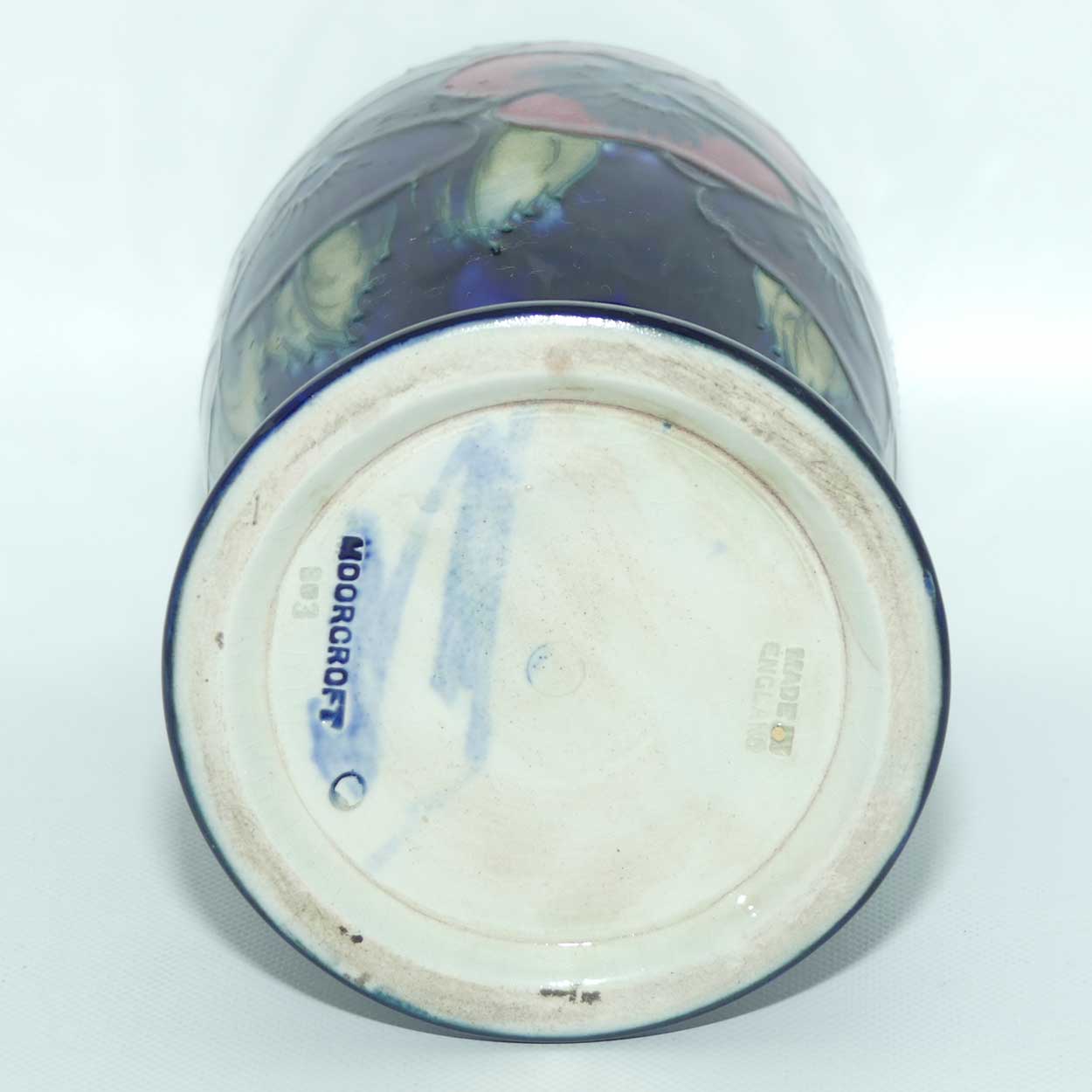 William Moorcroft Pansy vase with wide footed base | Shape 393