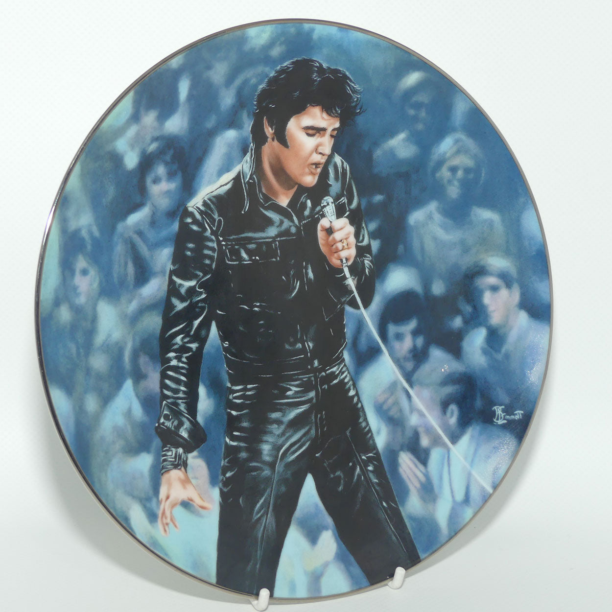 Bradford Exchange collector plate | Elvis Presley by Bruce Emmett | Plate 1 | 68 Comeback Special