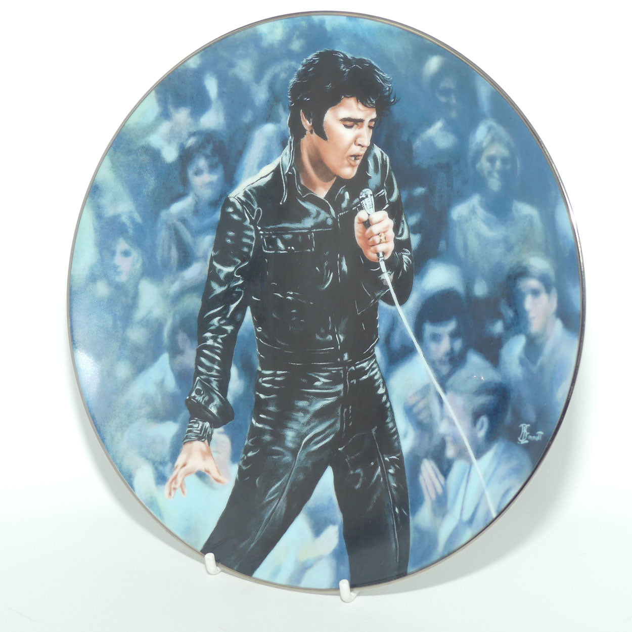 Bradford Exchange collector plate | Elvis Presley by Bruce Emmett | Plate 1 | 68 Comeback Special