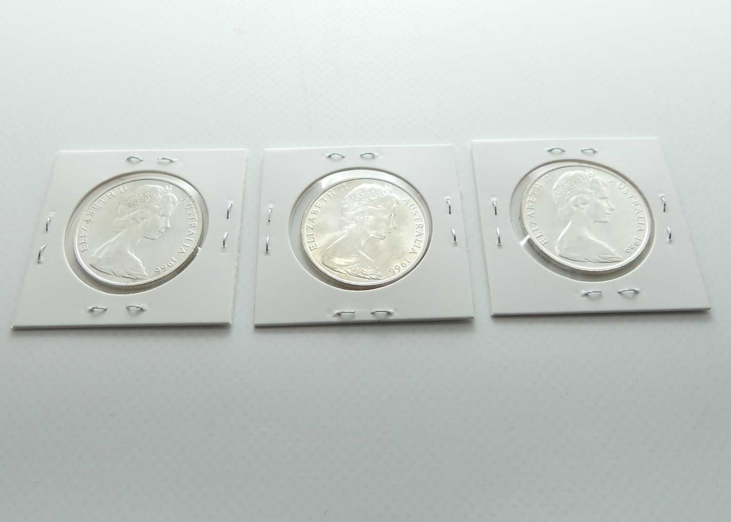 RAM 1966 Australia Round 50 cents collectors lot | 3 coins in total