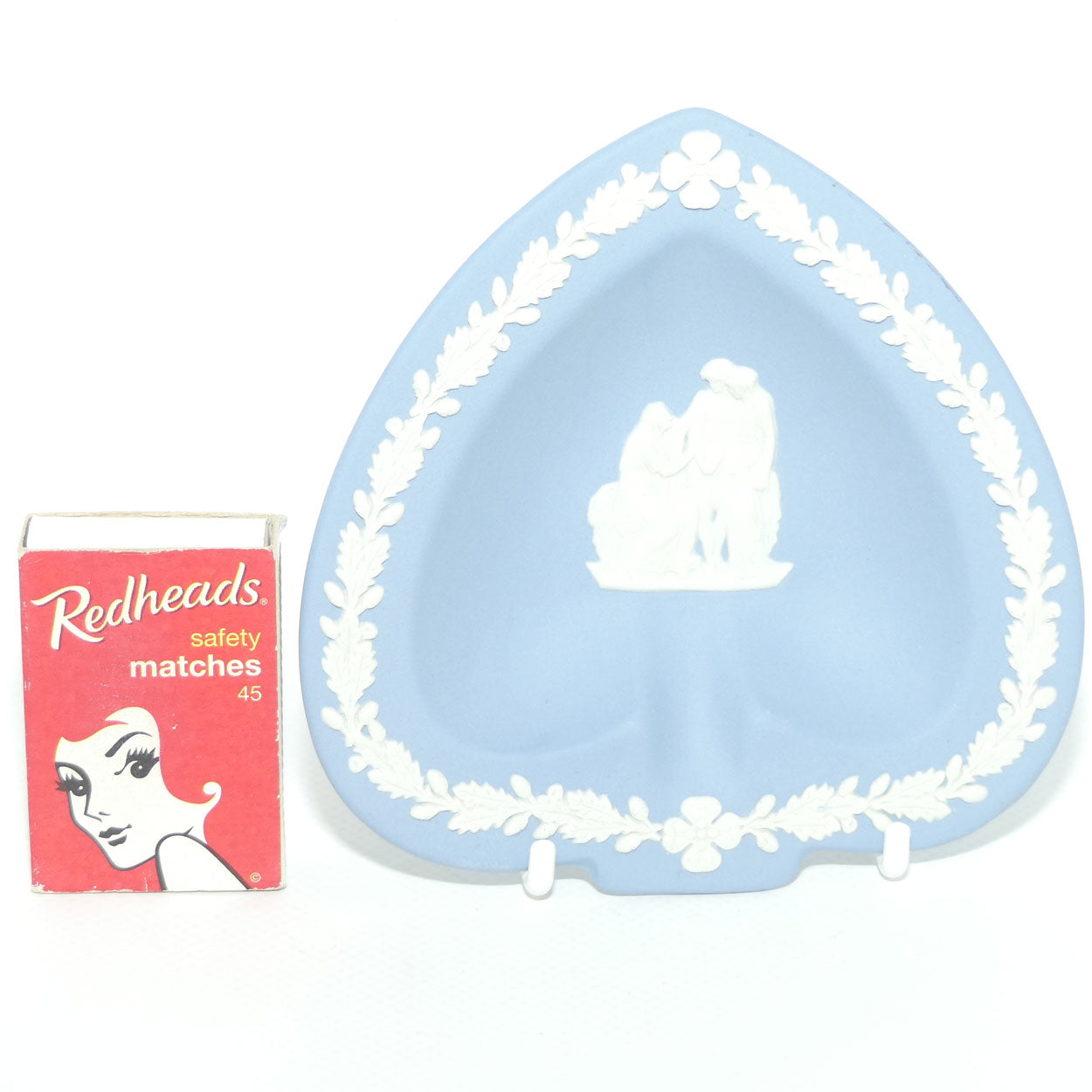 Wedgwood Jasper | White on Pale Blue | Spade Shape Tray | no box