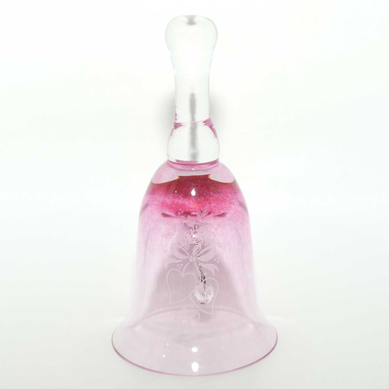 Cranberry Glass Bell | engraved for 40th Wedding Anniversary | Ruby Wedding