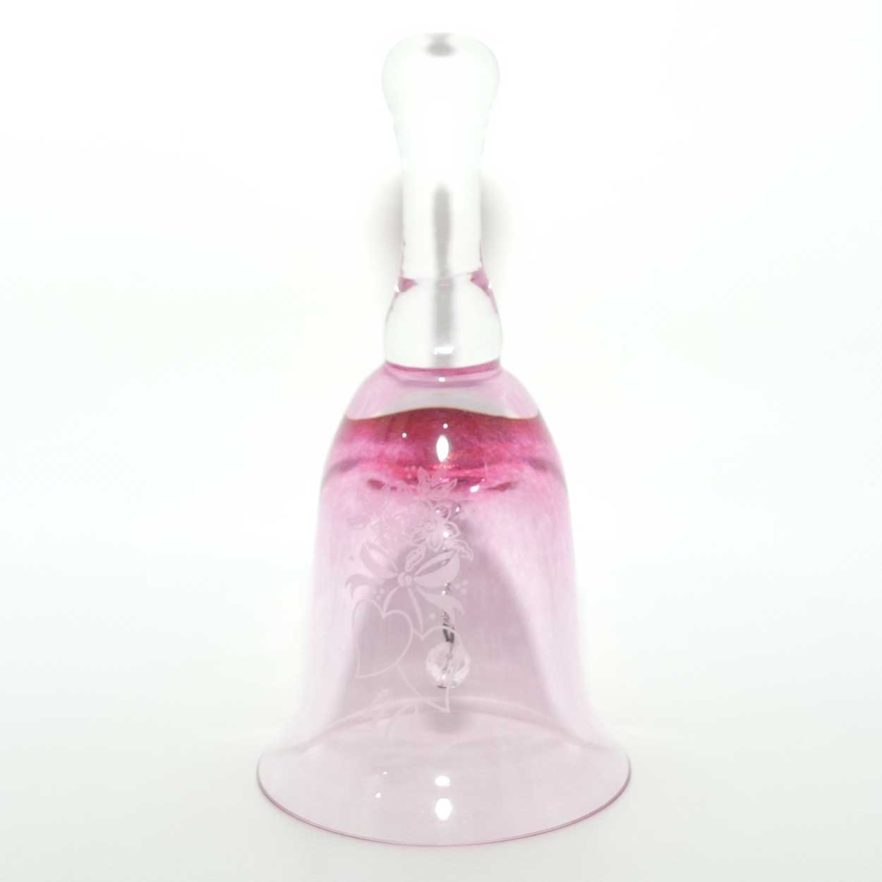 Cranberry Glass Bell | engraved for 40th Wedding Anniversary | Ruby Wedding