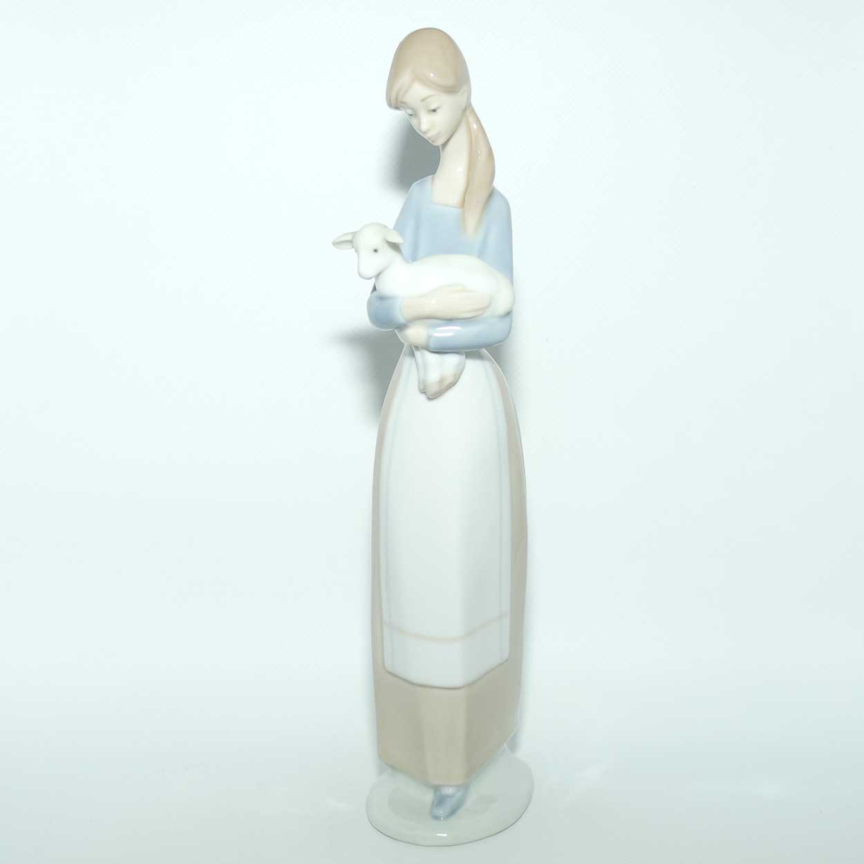 Lladro figure Young Girl with Lamb | #4505 | #1