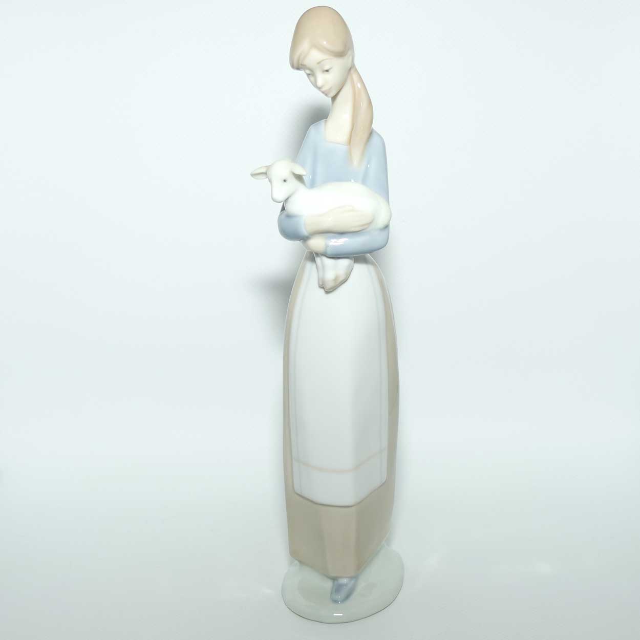 Lladro figure Young Girl with Lamb | #4505