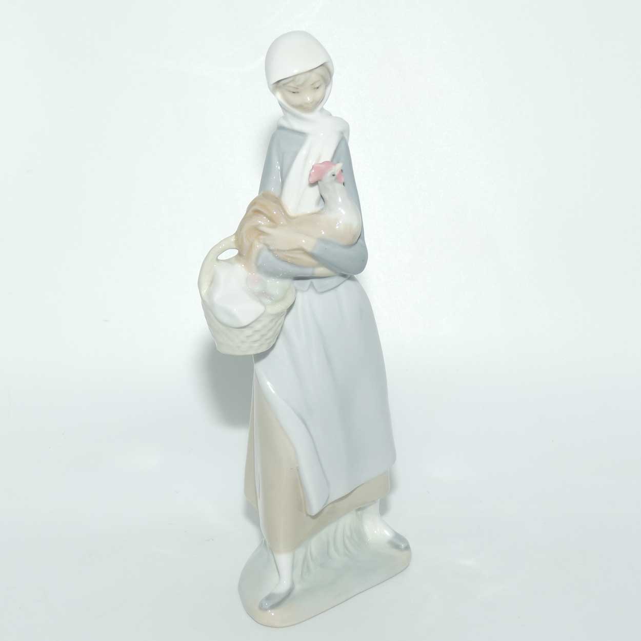 Lladro figure Girl with Cockerel #4591 | #1