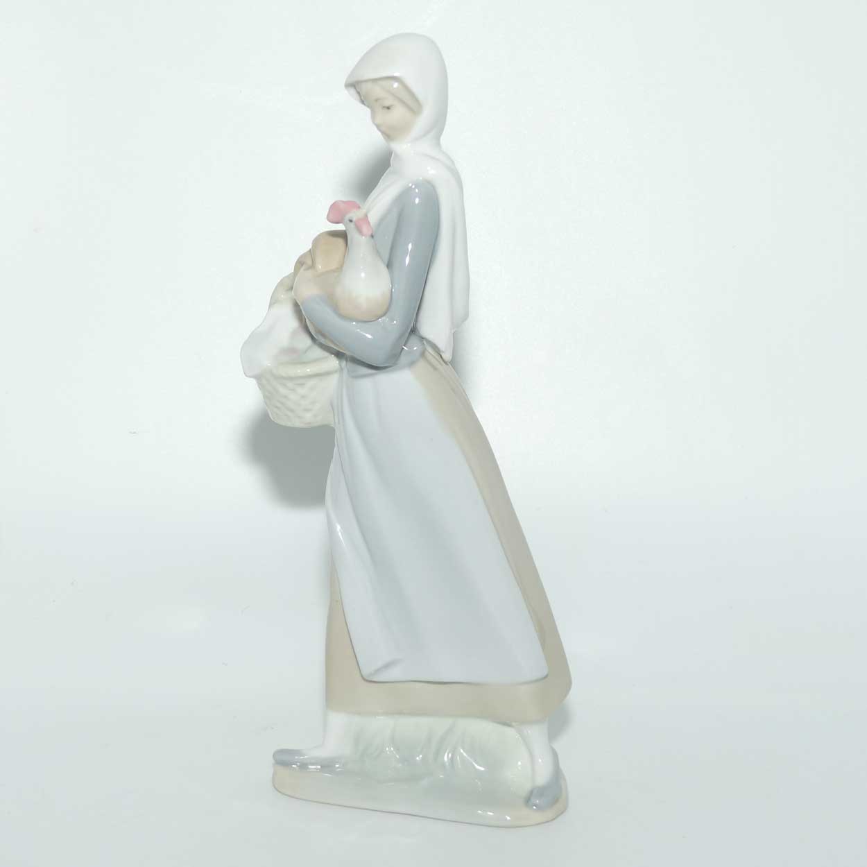 Lladro figure Girl with Cockerel #4591 | #1