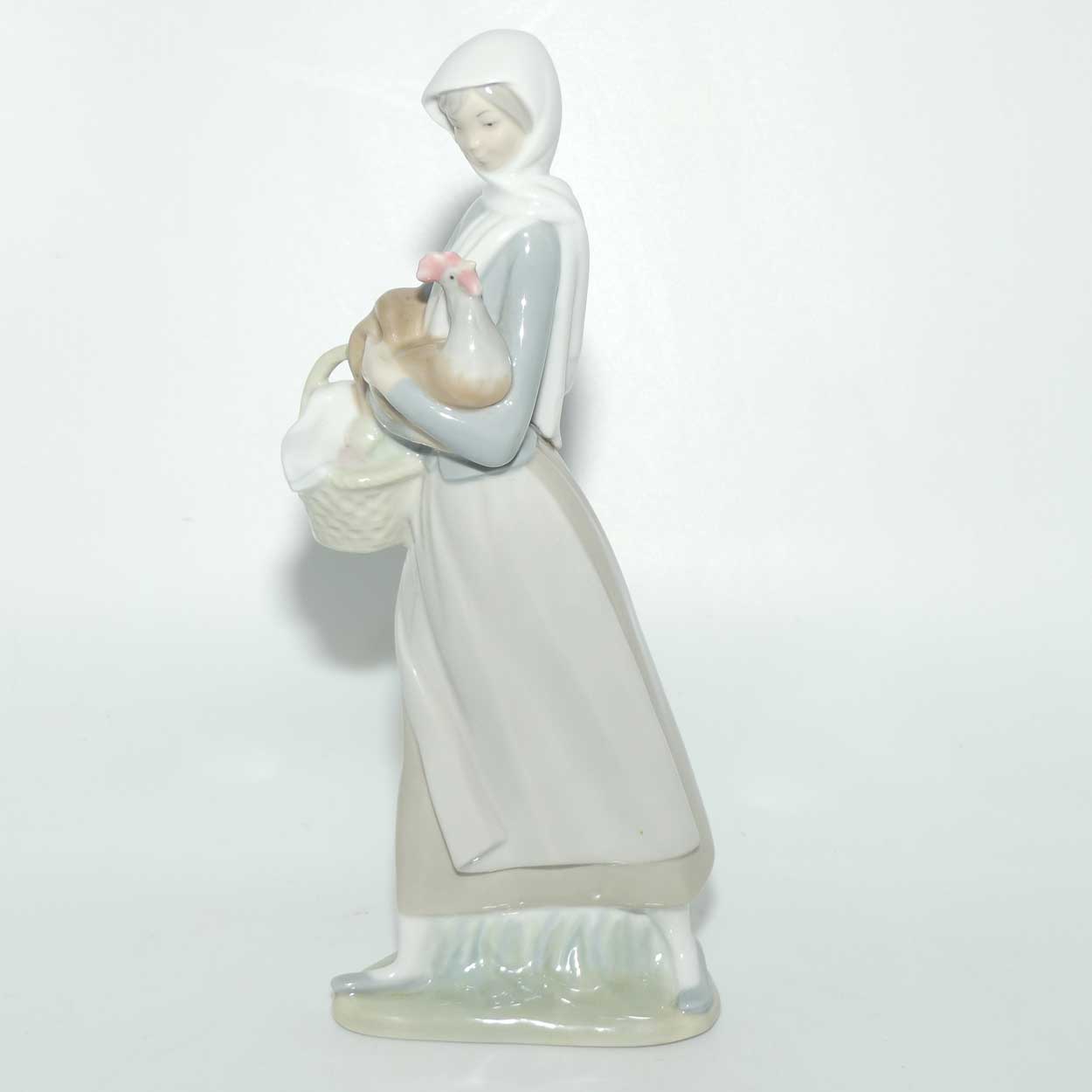Lladro figure Girl with Cockerel #4591 | #2