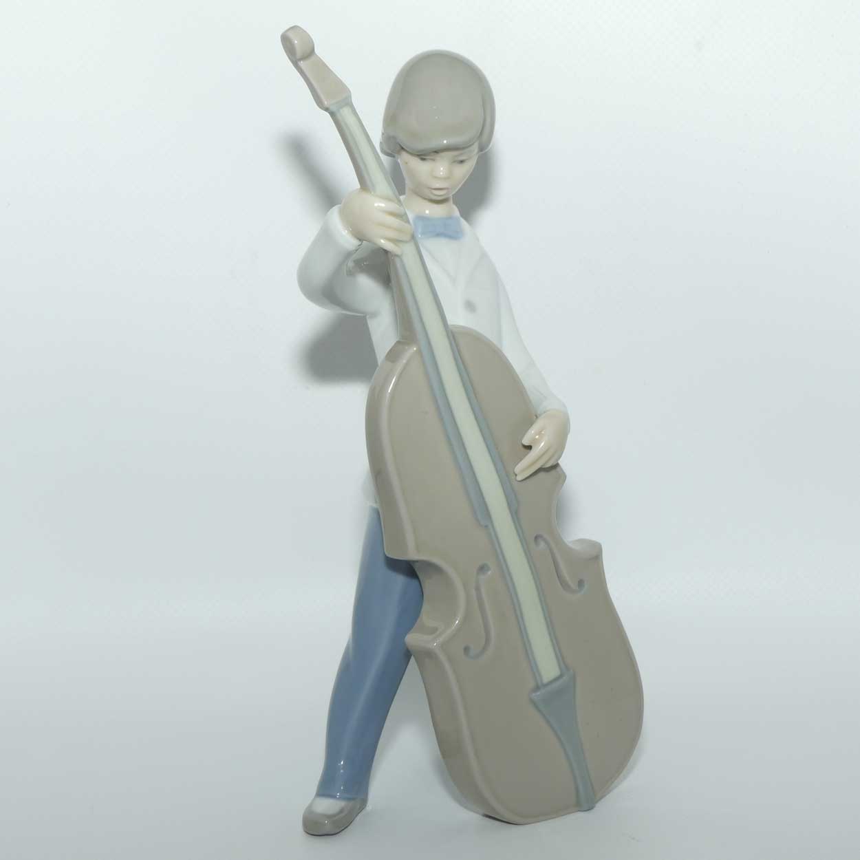 Lladro figure Boy with Double Bass | Gloss | #4615