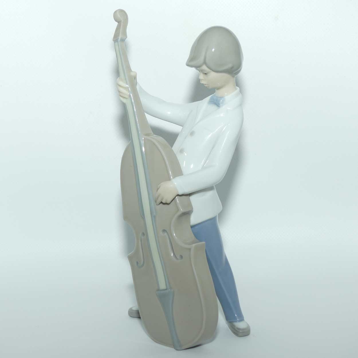 Lladro figure Boy with Double Bass | Gloss | #4615