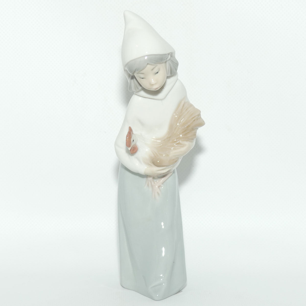 Lladro figure Girl with Rooster | #4677 | #2
