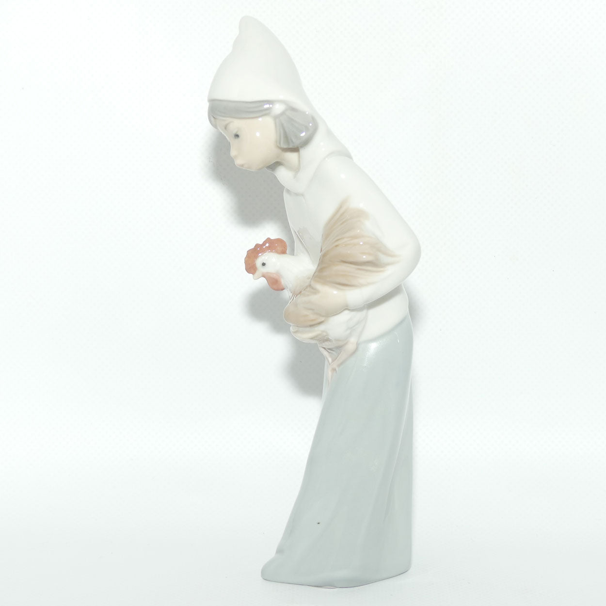 Lladro figure Girl with Rooster | #4677 | #2