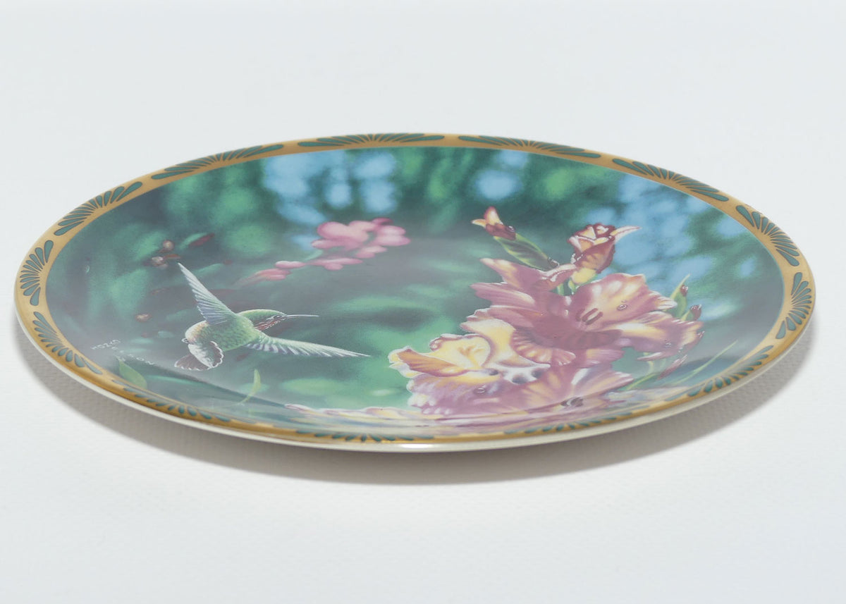 Bradex 84 P29 22.4 plate | Gems of Nature | Calliope Hummingbird and Gladioli + Cert