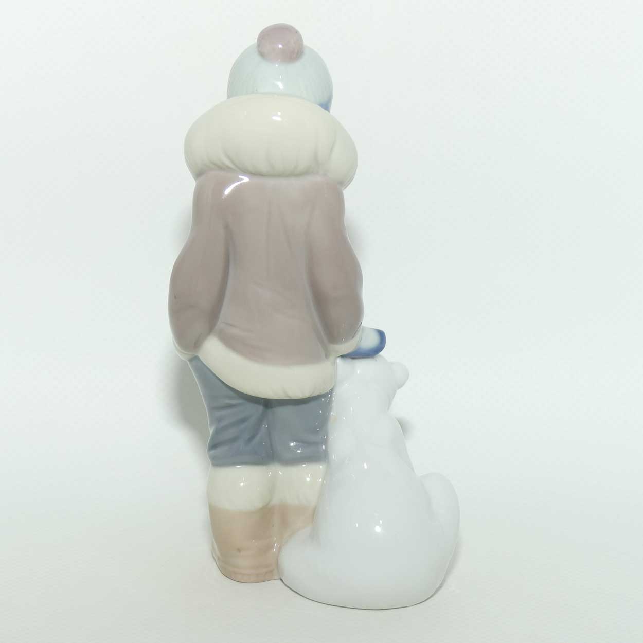 Lladro figure Eskimo Boy with Pet | Boy with Polar Bear Cub | #5238 | #3 | boxed
