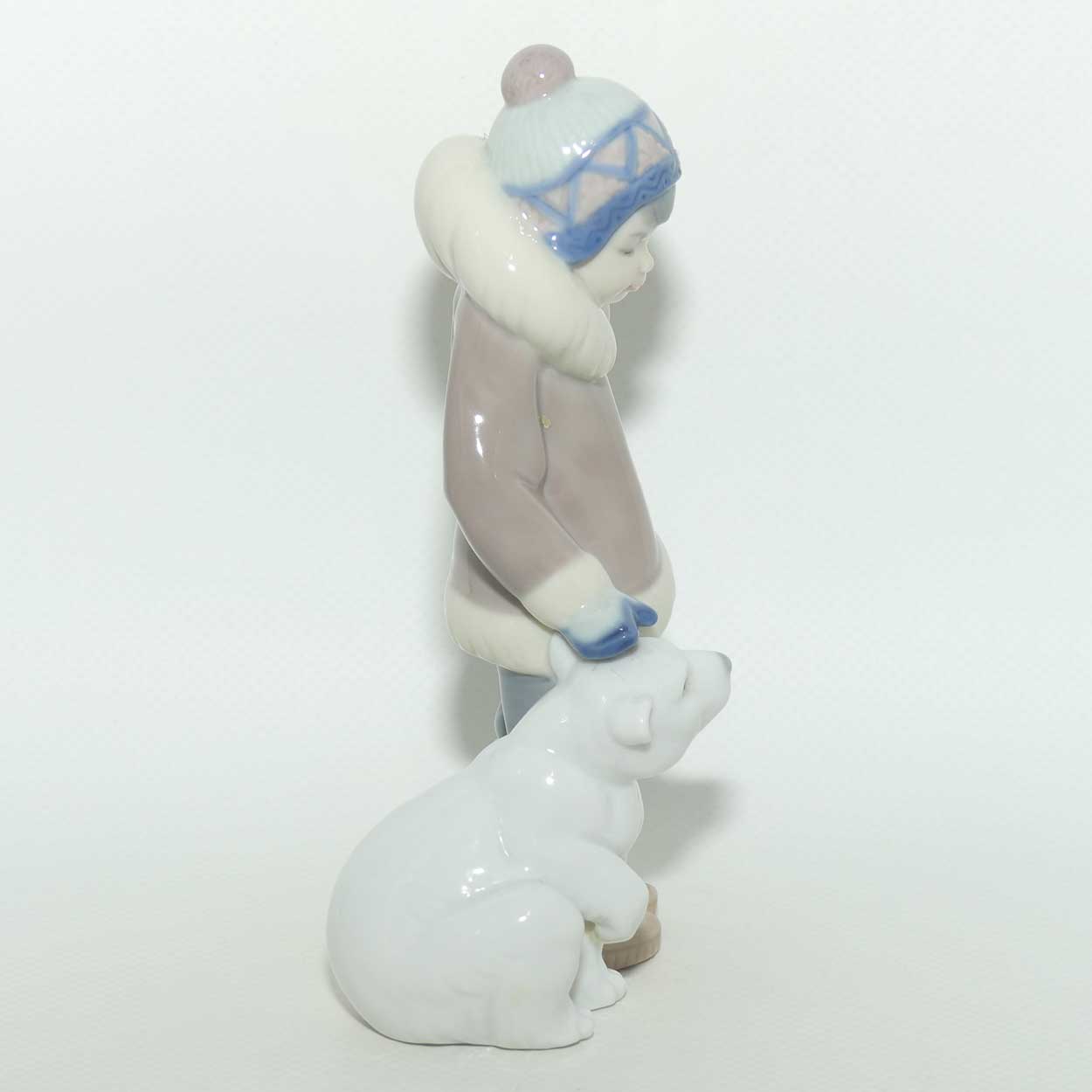 Lladro figure Eskimo Boy with Pet | Boy with Polar Bear Cub | #5238 | #3 | boxed