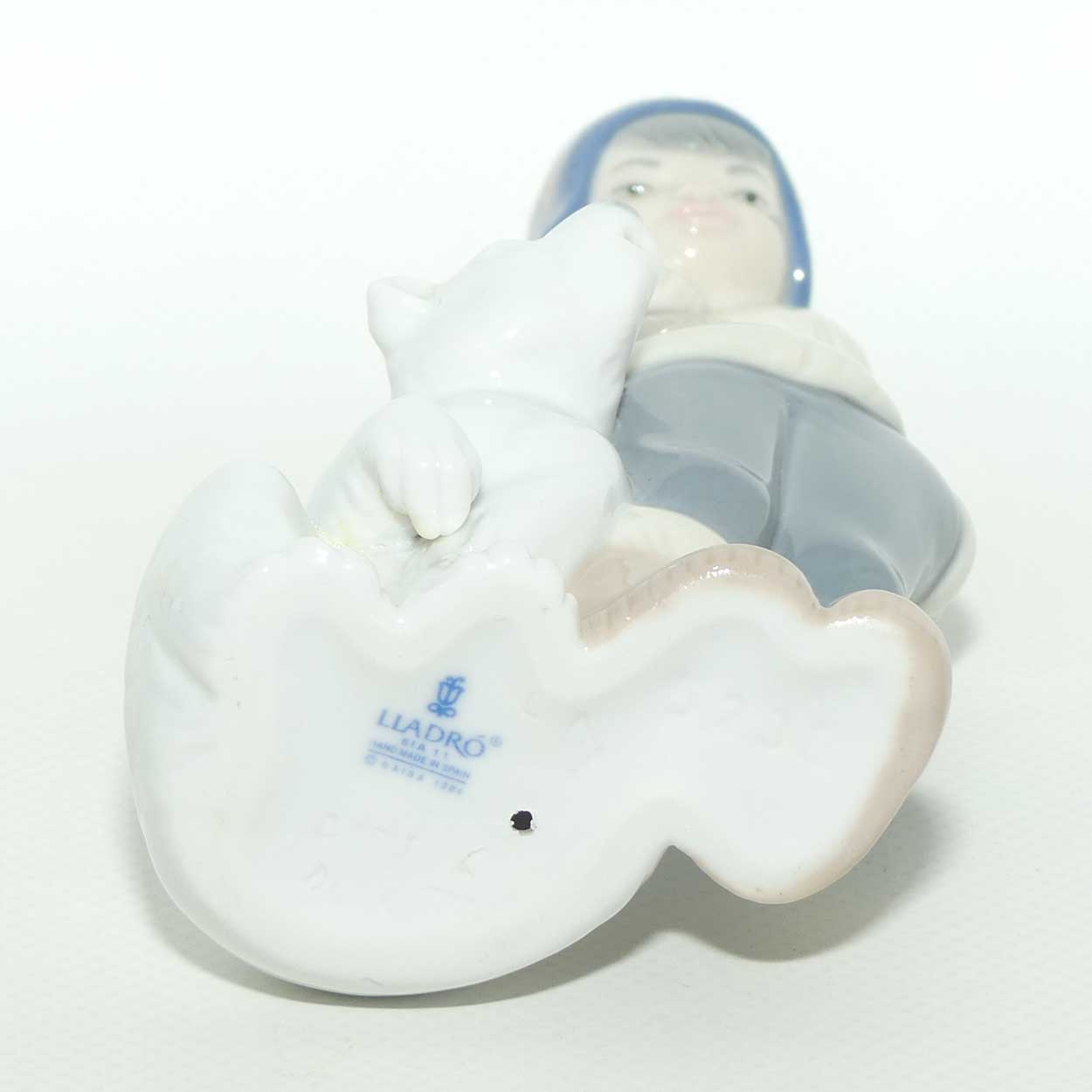 Lladro figure Eskimo Boy with Pet | Boy with Polar Bear Cub | #5238 | #3 | boxed