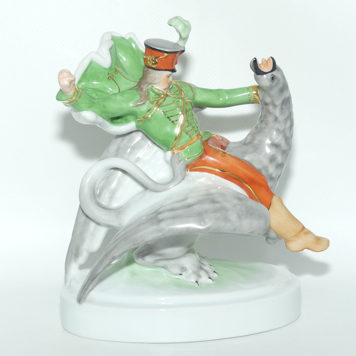 Herend Hungary figure 5498 | Hussar fights the Griffin