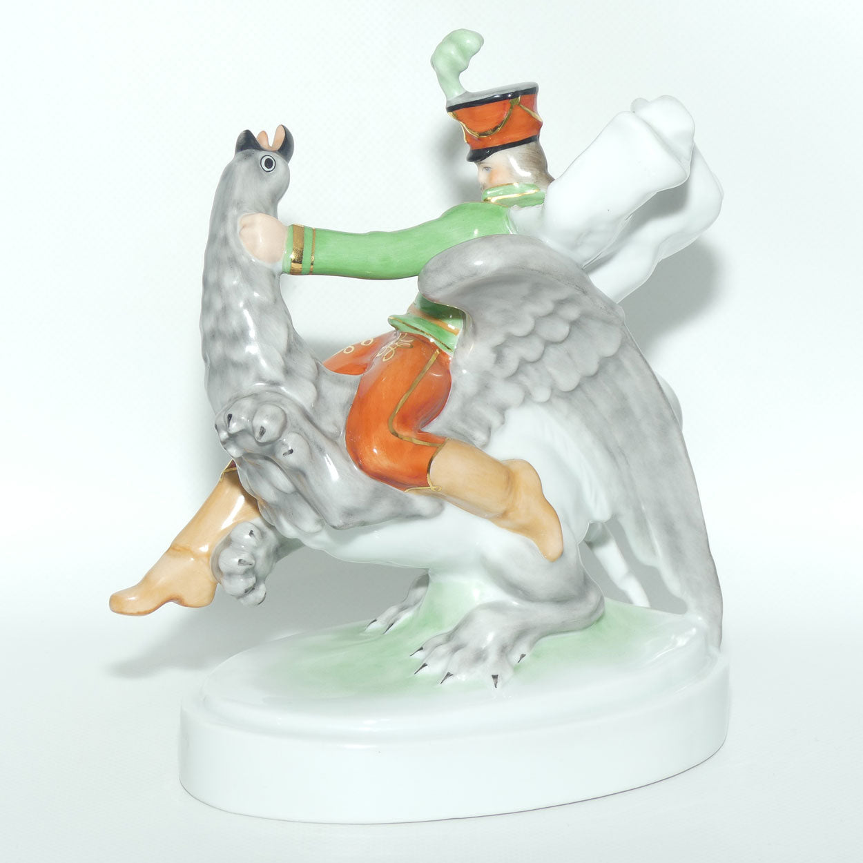 Herend Hungary figure 5498 | Hussar fights the Griffin
