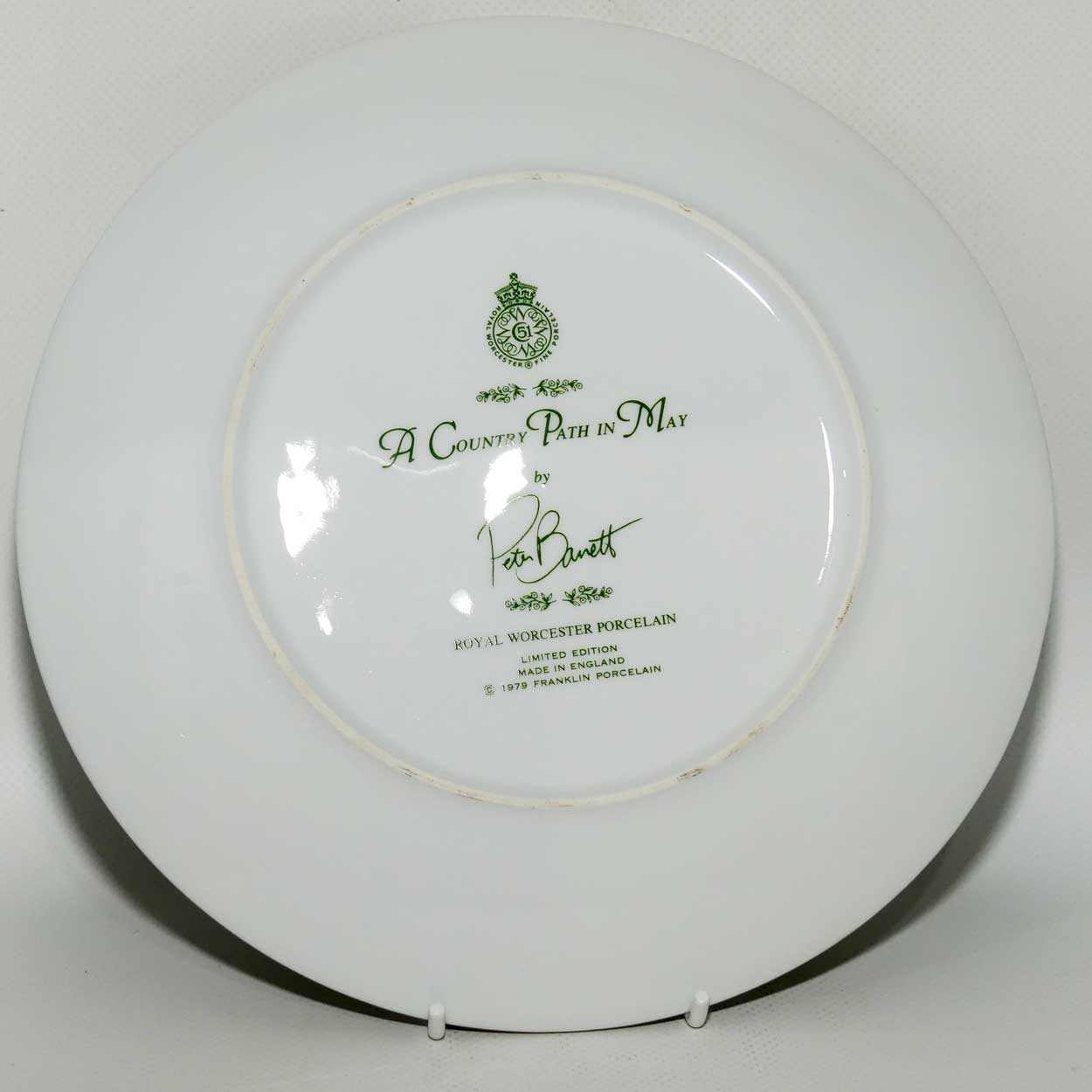 Royal Worcester for Franklin Porcelain | Peter Barnett | Months series | plate #5 | A Country Path in May