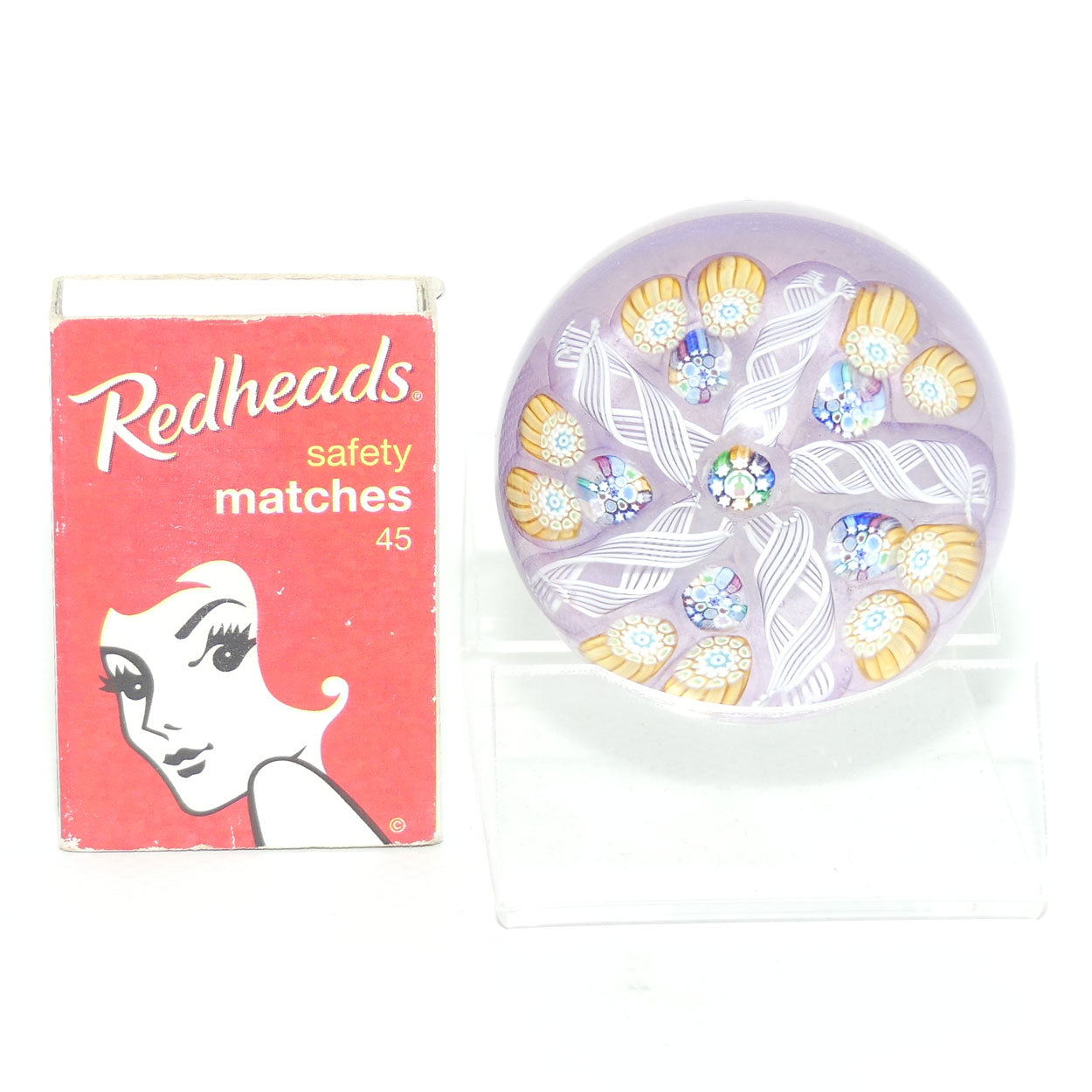 John Deacons Scotland Complex 5 Spoke miniature paperweight | Lilac