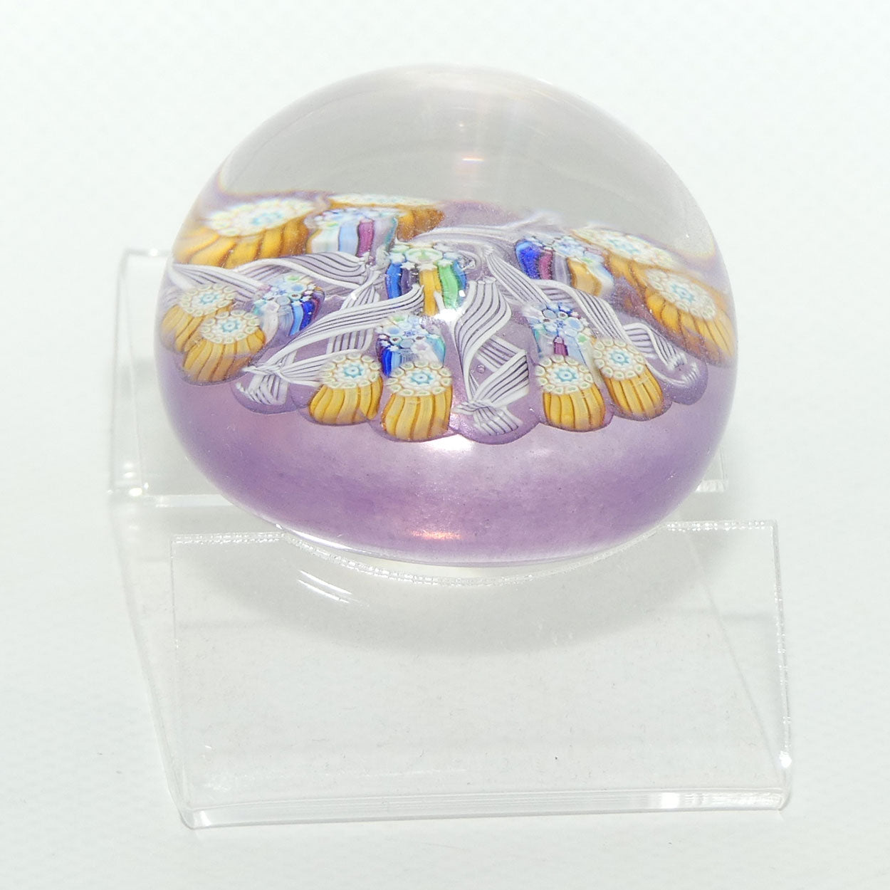 John Deacons Scotland Complex 5 Spoke miniature paperweight | Lilac