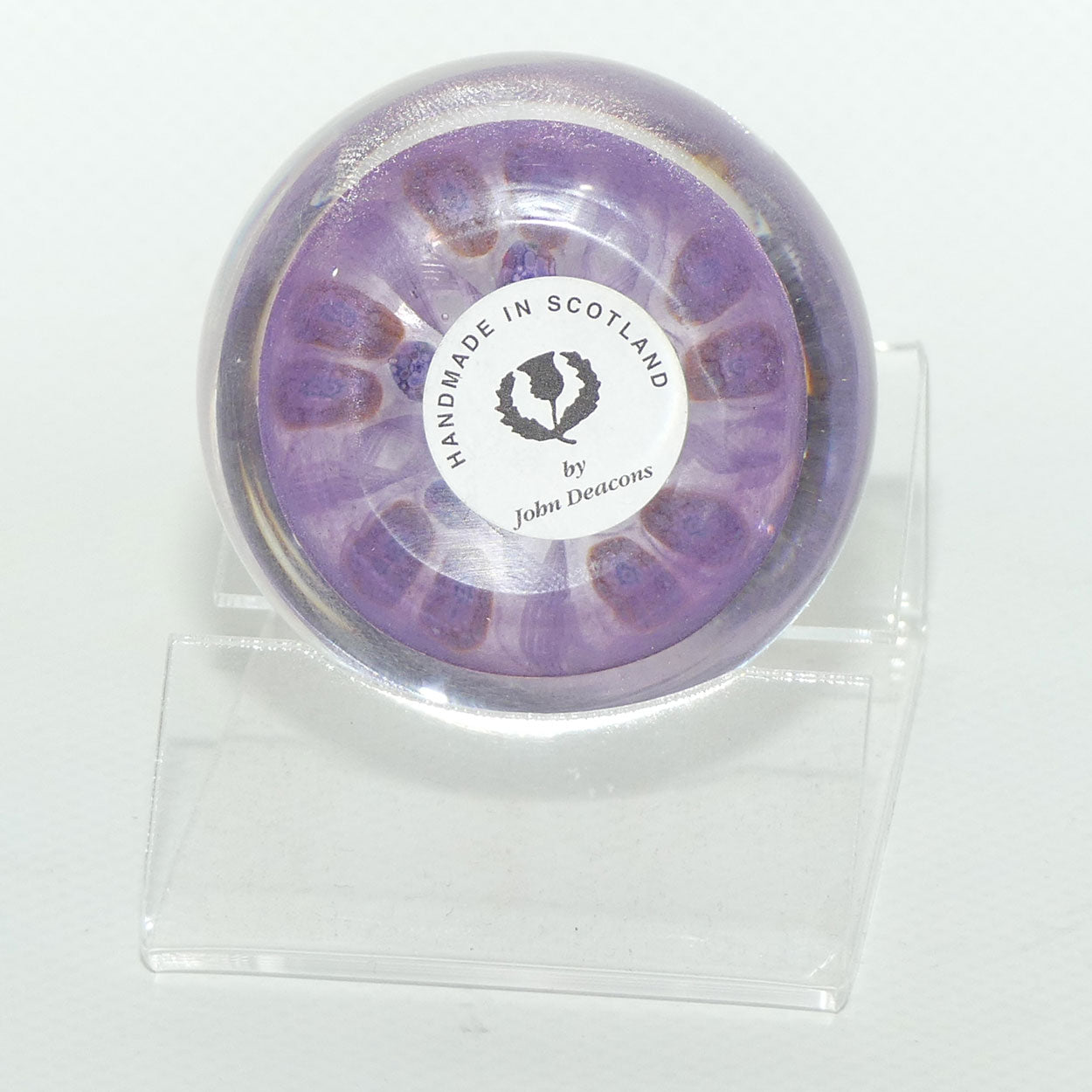 John Deacons Scotland Complex 5 Spoke miniature paperweight | Lilac