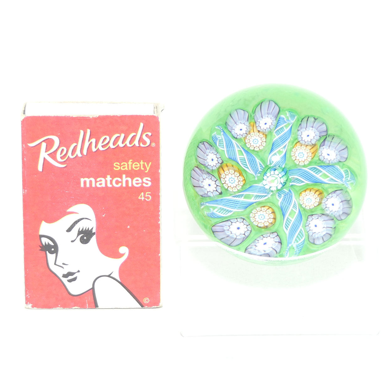 John Deacons Scotland Complex 5 Spoke miniature paperweight | Lime Green