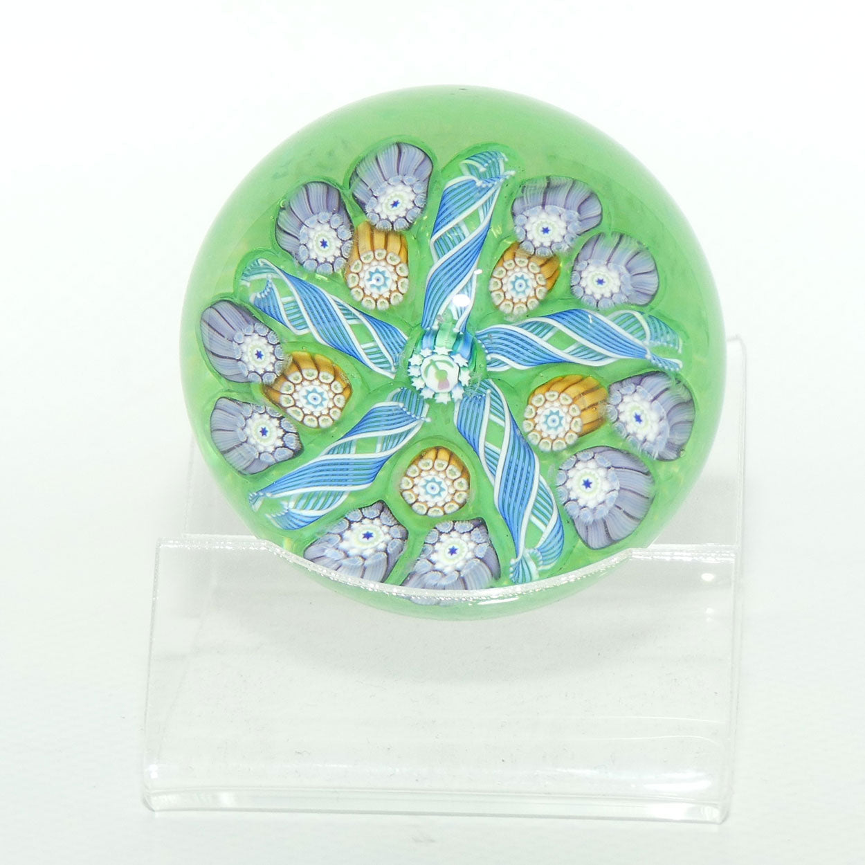 John Deacons Scotland Complex 5 Spoke miniature paperweight | Lime Green