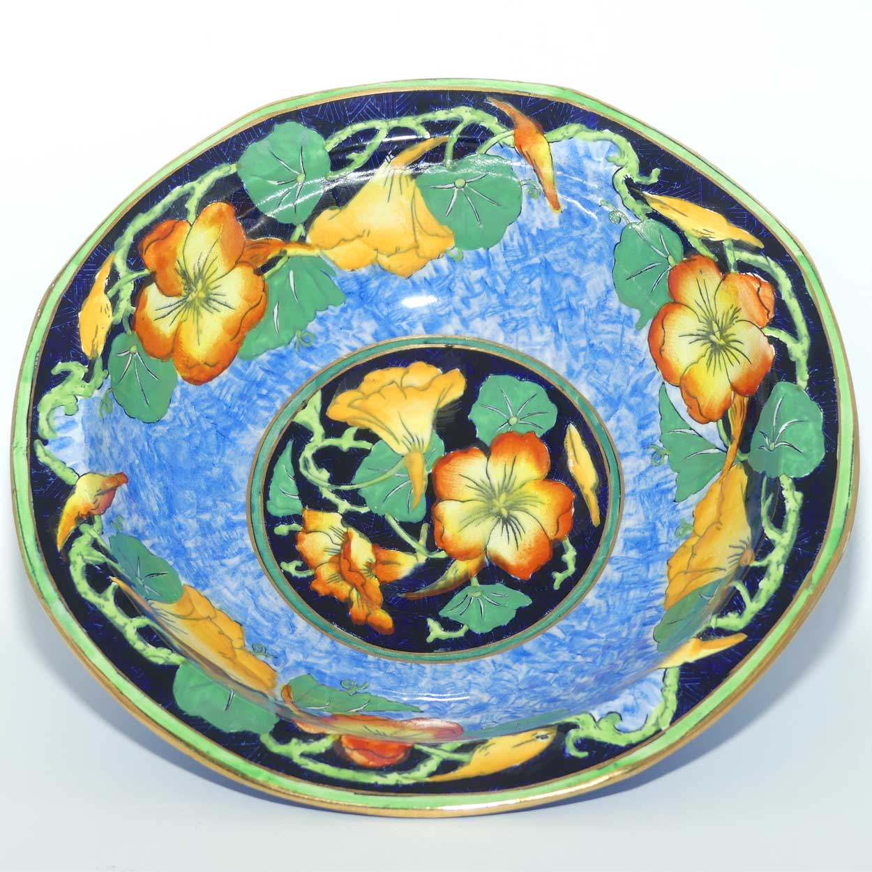 Maling Nasturtium pattern hexagonal bowl | 6193