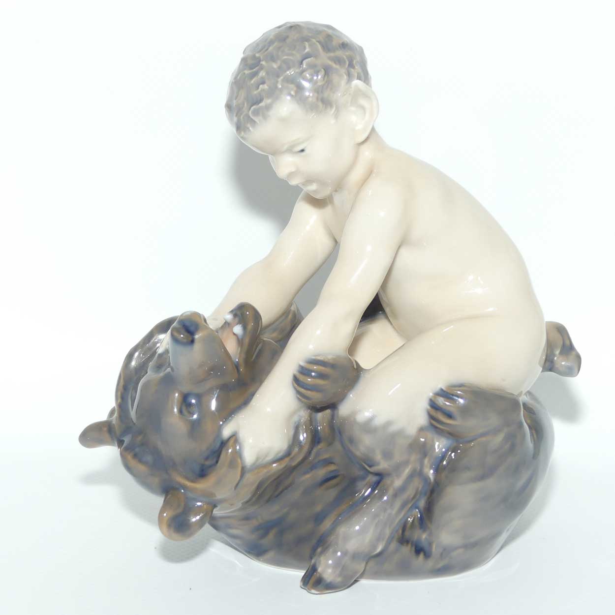 Royal Copenhagen figure 648 | Fawn wrestling a Bear
