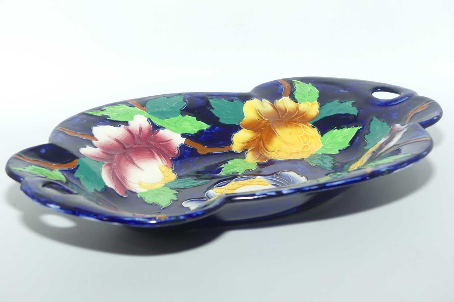 Maling twin handle oval tray Peona | Deep Blue 6504