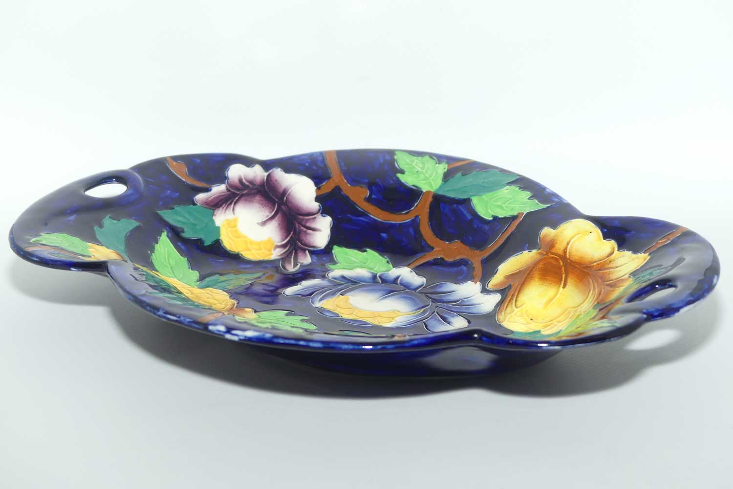 Maling twin handle oval tray Peona | Deep Blue 6504