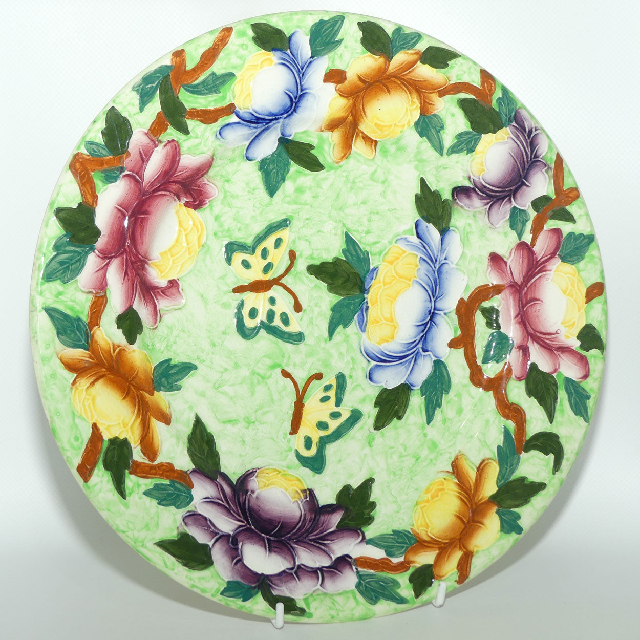 Maling plate Peona and Butterflies | Dappled Light Green 6505