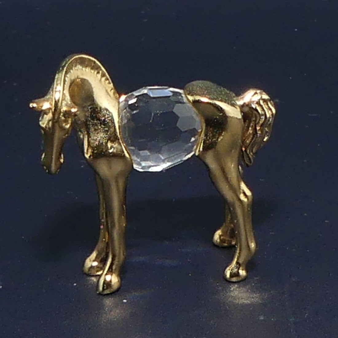 Lencia Austria | Star Collection crystal figure | 66.076 Horse Head Down | boxed