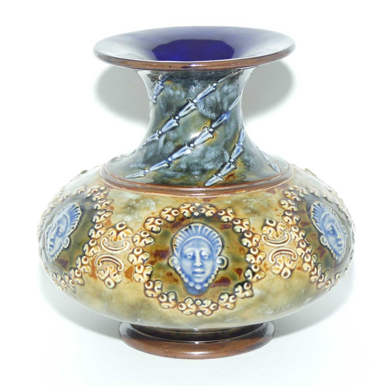 Royal Doulton stoneware wide body vase decorated with Cameo panels | 6701